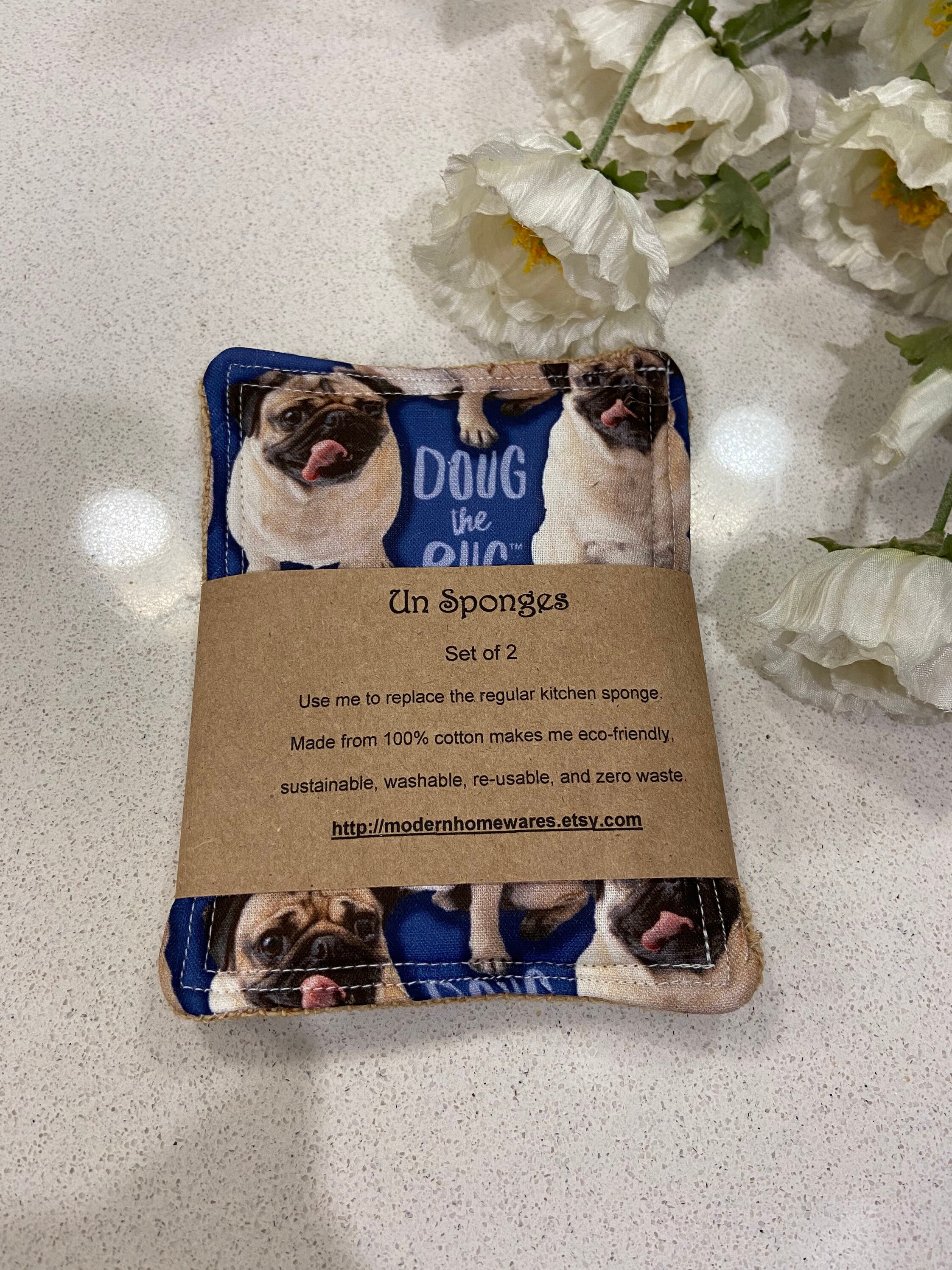 Cleaning Supplies Home & Living Cloths & Sponges Pug dogs Made in