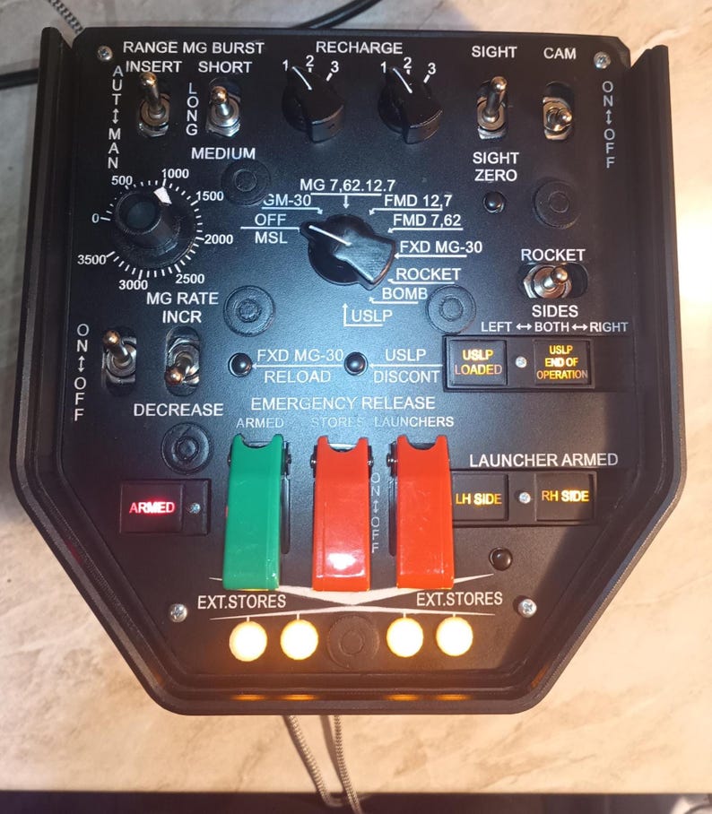 Mi-24p Hind Weapon Control Panel for DCS + Desk Mount Included - Etsy