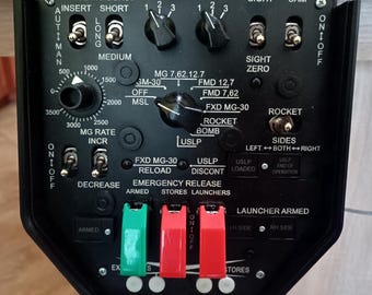 Panel de control de armas trasero Mi-24P para DCS + soporte de escritorio incluido