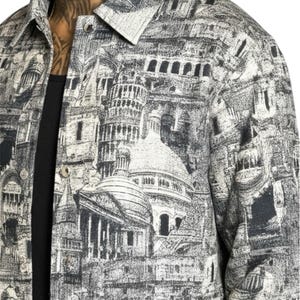 European Architecture Inspired Canvas Jacket image 5