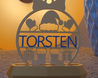 Personalizzato Weihnachtsmann Kugel, Weihnachtskugel, Santa Geschenk, personalizzato Christbaumkugel, Weihnachts Deko, Christbaum