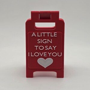 I love you - Schild - Geschenk für Sie - kleine Aufmerksamkeit - Geschenk für Ehemann- Herz Deko - Liebe - Geschenk für Ihn image 2