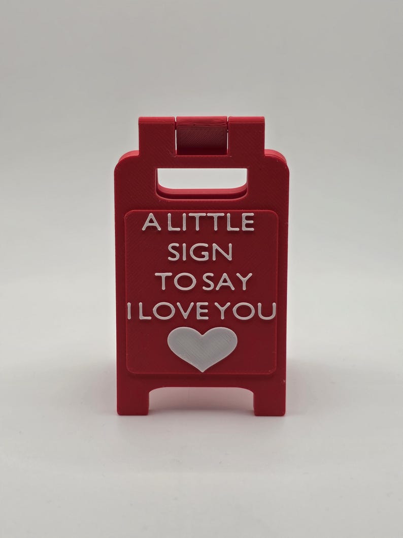 I love you - Schild - Geschenk für Sie - kleine Aufmerksamkeit - Geschenk für Ehemann- Herz Deko - Liebe - Geschenk für Ihn image 2