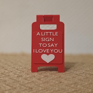 I love you - Schild - Geschenk für Sie - kleine Aufmerksamkeit - Geschenk für Ehemann- Herz Deko - Liebe - Geschenk für Ihn image 1