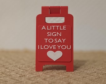 I love you - Schild - Geschenk für Sie - kleine Aufmerksamkeit - Geschenk für Ehemann- Herz Deko - Liebe - Geschenk für Ihn