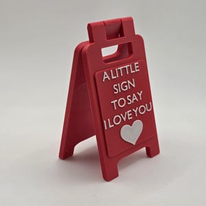 I love you - Schild - Geschenk für Sie - kleine Aufmerksamkeit - Geschenk für Ehemann- Herz Deko - Liebe - Geschenk für Ihn image 3