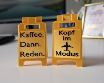 Geschenk für Mitarbeiter - lustiger Spruch für Kollegen - Kaffee.Dann.Reden - Schild - Geschenke Kollegen - Kaffeeliebe - Büro - Office