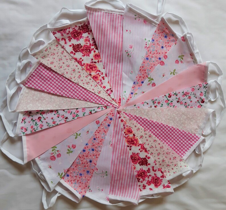 Bunting Garland 20 Ft 6 Mtrs Multi Floral Gingham Shabby Chic Etsy UK