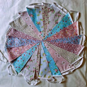 Clearance  Fabric Bunting Shabby Chic Wedding Garland Banner Party handmade Large orders welcome