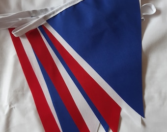 Fabric Bunting Red White Blue SemiQuincentennial Patriotic Handmade Venue decoration