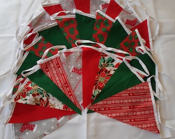 Christmas Fabric Bunting Shabby Chic Garland Banner Venue Decor Various Designs and offers