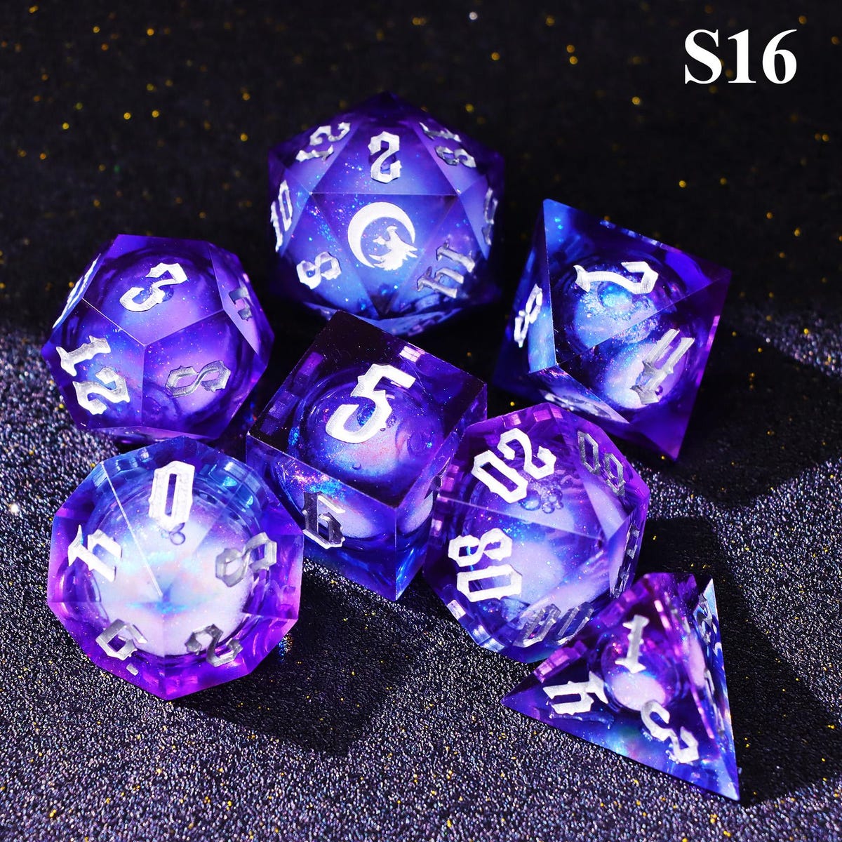 Mystery Liquid Core Dnd Dice Set for Magic Game, Full Dungeons and Dragons Dice Set for Dnd Gifts, Resin Dnd Mystery Dice Set - Etsy