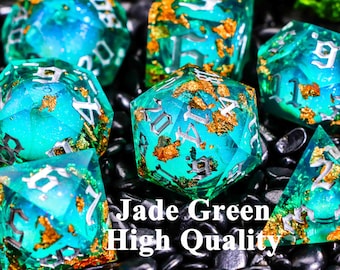 Dungeons and Dragons-dobbelstenenset, Liquid Core DnD-dobbelstenenset voor RPG, D&D Dice D6, planeetdobbelstenen, harsdobbelstenenset met ruimtethema, cadeau voor DnD-speler