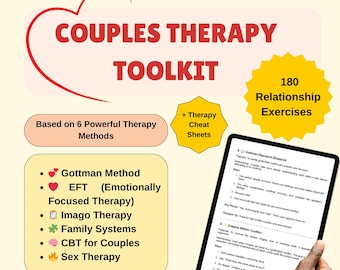 180 ejercicios de terapia de pareja: Gottman, EFT, TCC (Libro de ejercicios en PDF)