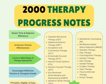 Notas de progreso terapéutico del año 2000: Recursos de asesoramiento en salud mental (Descarga digital)