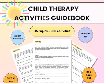 Child Therapy Activities Guidebook, CBT, Play Therapy (Printable PDF)
