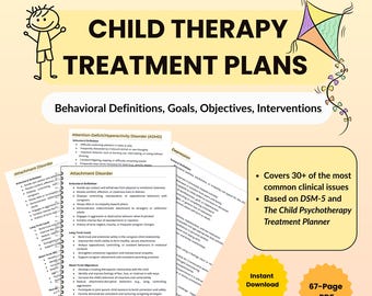 Child Therapy Treatment Plan Toolkit: DSM-5, Goals & Interventions (PDF)