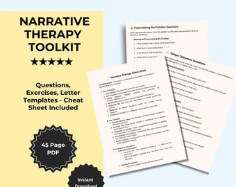 Narrative Therapie-Toolkit: Übungen, Anweisungen und Vorlagen (45-seitiges PDF)