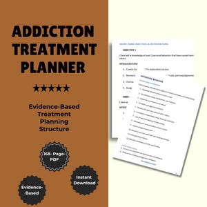 Behandlingsplanerare för missbruk | Behandlingsplan för substansbruk i PDF-format | Verktyg för terapeuter | Rådgivningsresurser