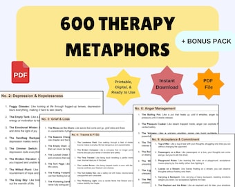 Lot de 600 métaphores de thérapie : outils pour la santé mentale (ressource PDF)