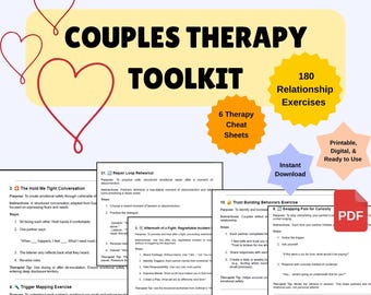 Couples Therapy Exercises: Gottman, EFT, CBT Workbook (PDF)