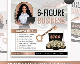 Editable Tax Flyer Template: Canva Design for Tax Professionals (PDF Download