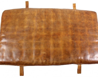 Tapis de Gymnastique vintage en Cuir de Vache, 1930s-1950s