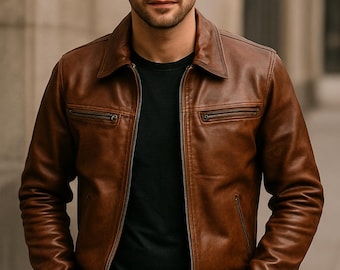 Genuine leather jacket, leather jacket for men, Black leather jacket, Brown leather jacket, Designer leather jacket, Original leather jacket