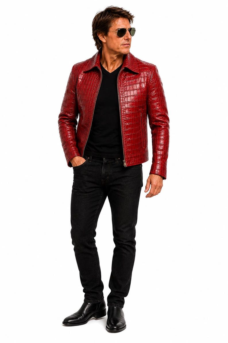 Men's sheepskin leather jacket, brown leather jacket, genuine sheepskin coat, real leather winter jacket, handmade men's leather jacket, image 3