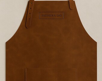 Personalized Leather Apron for Dad, Handmade Chef Apron