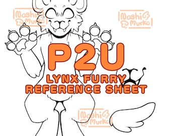 Ryś | Arkusz referencyjny Feline Fursona Podstawa | Grafika i podstawa futrzana