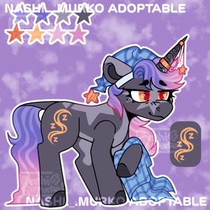 Pony Adopt Gentle Slumber  | Digital Pony Reference Sheet