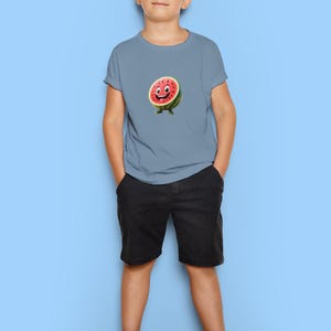 Kids Funny Watermelon T-Shirt – Cute Fruit Character Design