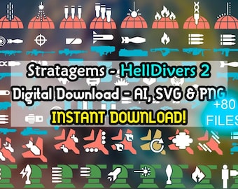 HellDivers 2 Stratagems - Stratagems - HellDivers 2 -Ai - SVG - PNG