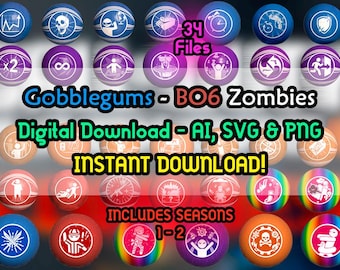 Gobblegums Icons Black Ops 6 Zombies - Gobblegums Zombies - BO6 Zombies - COD - Icons, Ai, Svg, PNG