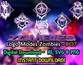 Logo Modes Zombies Black Ops 7 - Mod Zombies - BO7 Zombies - COD - Icons, Ai, Svg, PNG