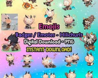 Genshin Impact Hilichurls Emojis / Badges / Emotes - PNG