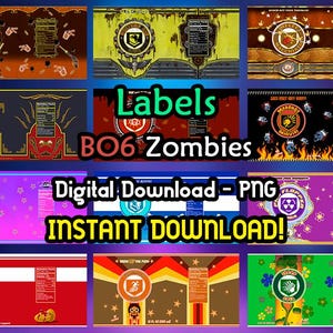 Labels Perk Black Ops 6 - Perks Zombies - BO6 Zombies - COD - PNG