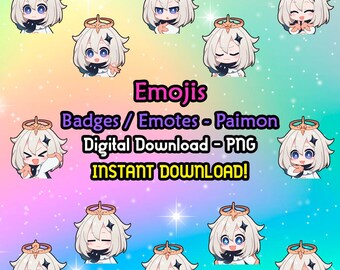 Genshin Impact Paimon 1 Emojis / Badges / Emotes - PNG