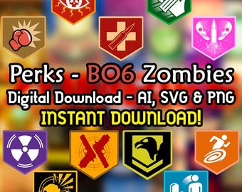 パークス BO6 - ソーダパーク - ブラックオプス6 ゾンビ - COD -Ai - SVG - PNG