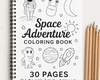 Space Coloring Book for Kids: 30 Printable Pages