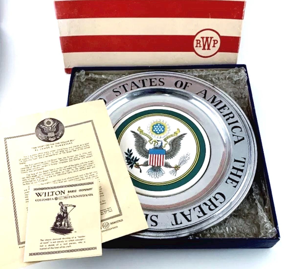 The Great Seal of the United States of America Pewter Plate - Etsy