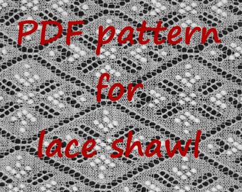 Pauliine pattern, lace shawl knitting pattern in PDF file, pattern for Haapsalu shawl knitting
