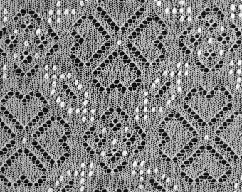 Flowergarden of my beloveds pattern chart, knitting pattern for Haapsalu shawl or lace knitting with Estonian nupps, PDF-format