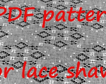 Lace shawl knitting pattern in PDF file Snowberry, pattern for Haapsalu shawl knitting