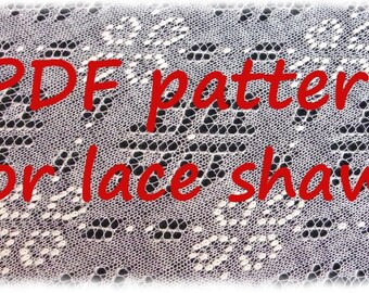 Lace shawl knitting pattern in PDF file, Pattern of Joy, pattern for Haapsalu shawl knitting
