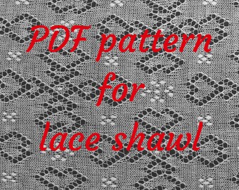 Joy of Life pattern, lace shawl knitting pattern in PDF file, pattern for Haapsalu shawl knitting
