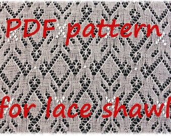 Patrón de tejido de chal de encaje en archivo PDF Wedding Shawl (Pulmasall), patrón para tejer chal Haapsalu