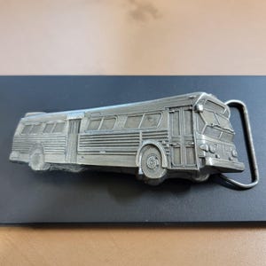 Vintage 1978 Bergamot Brass Works Bus Belt Buckle – Excellent Condition