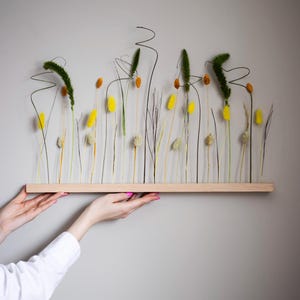 FlowerBar | Display® &quot;Everest&quot; dried flowers & noble oak, wooden arrangement, dried flowers, durable, flowers